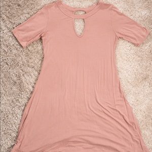Super soft pink dress with keyholes